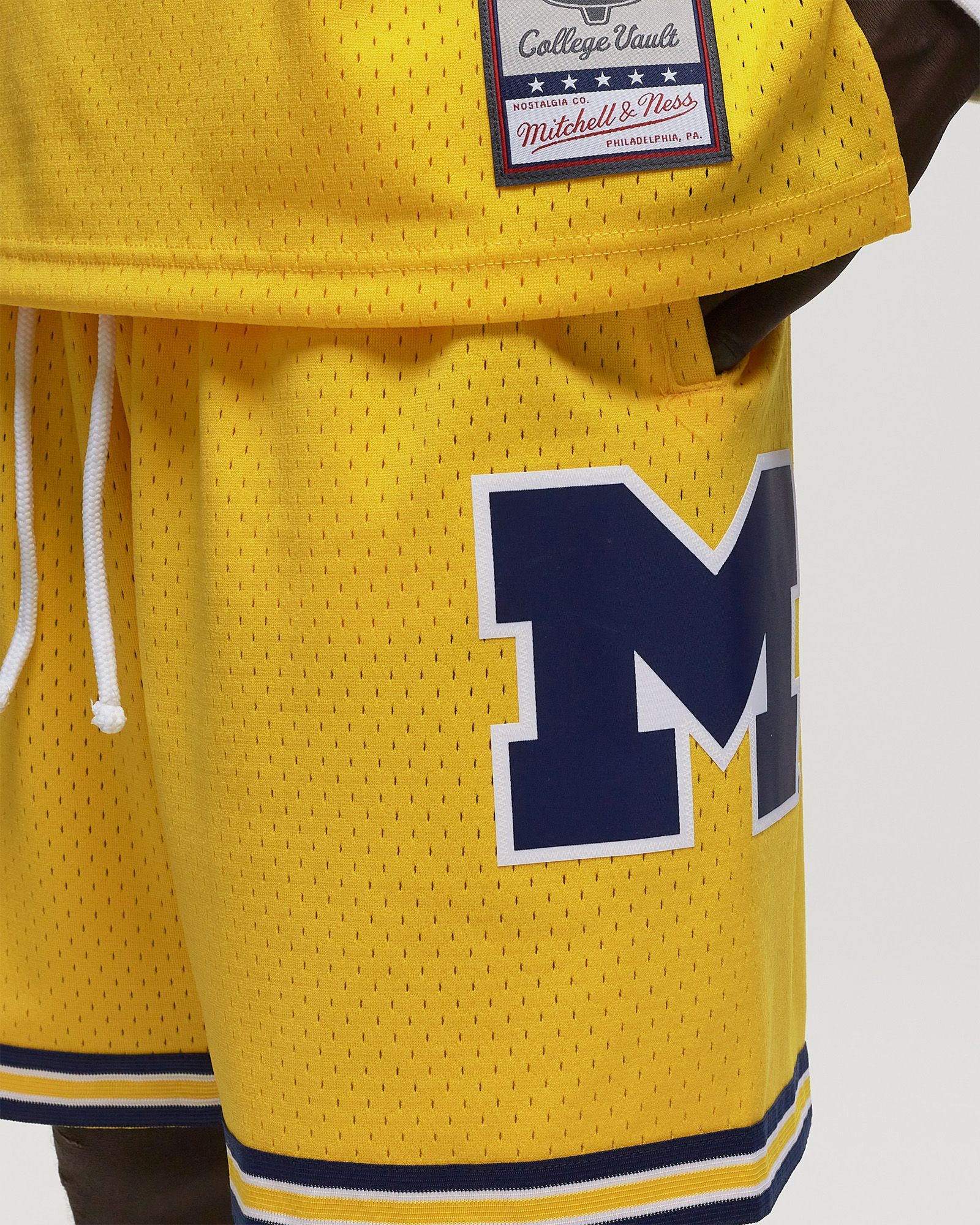 NCAA SWINGMAN MAIZE SHORTS MICHIGAN 1991