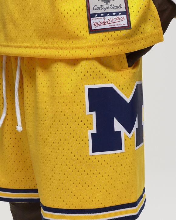 Mitchell & Ness NCAA MAIZE SHORTS UNIVERSITY OF MICHIGAN 1991