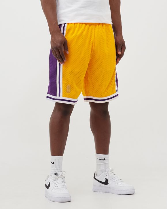 White Nike NBA Los Angeles Lakers Swingman Shorts