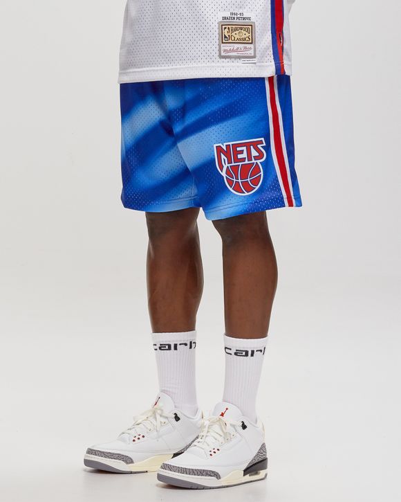 Mitchell & Ness New Jersey Nets 1990-91 Men's Blue Swingman Shorts