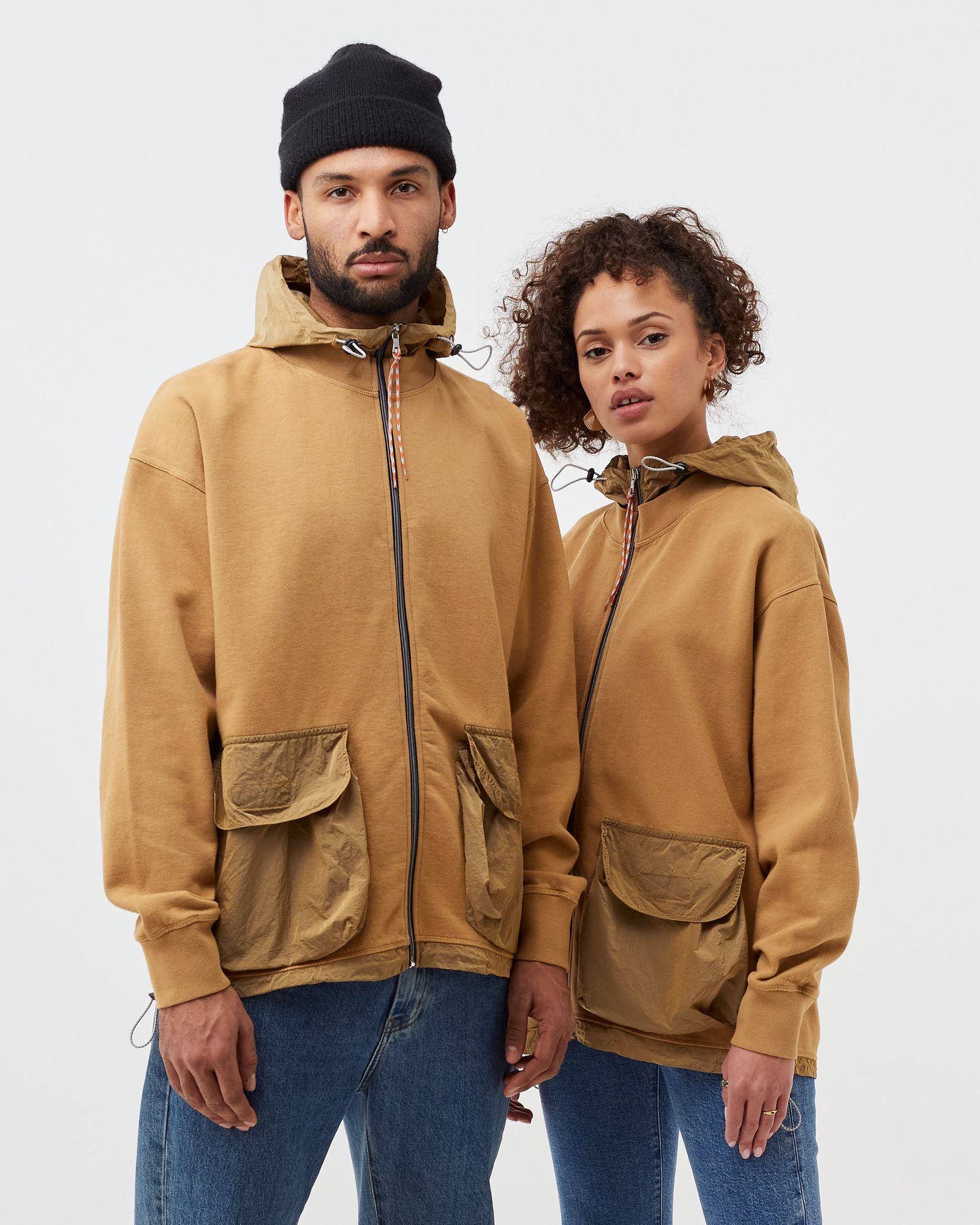 NYLON HYBRID ZIP THROUGH