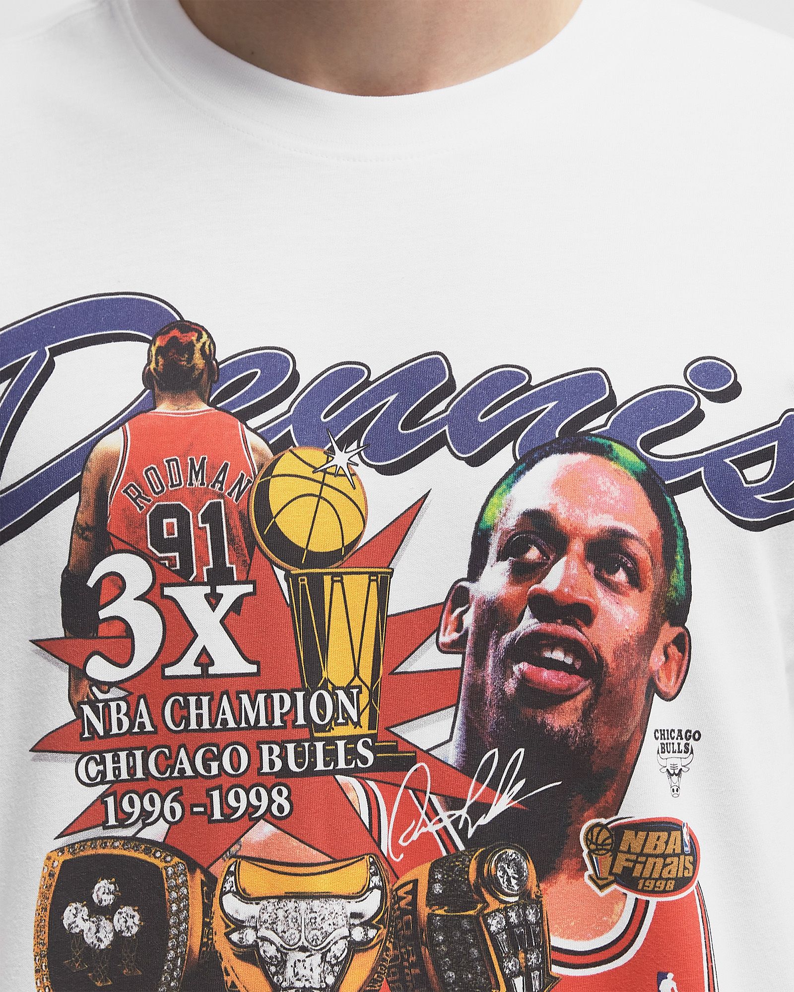NBA RINGS TEE CHICAGO BULLS  DENNIS RODMAN