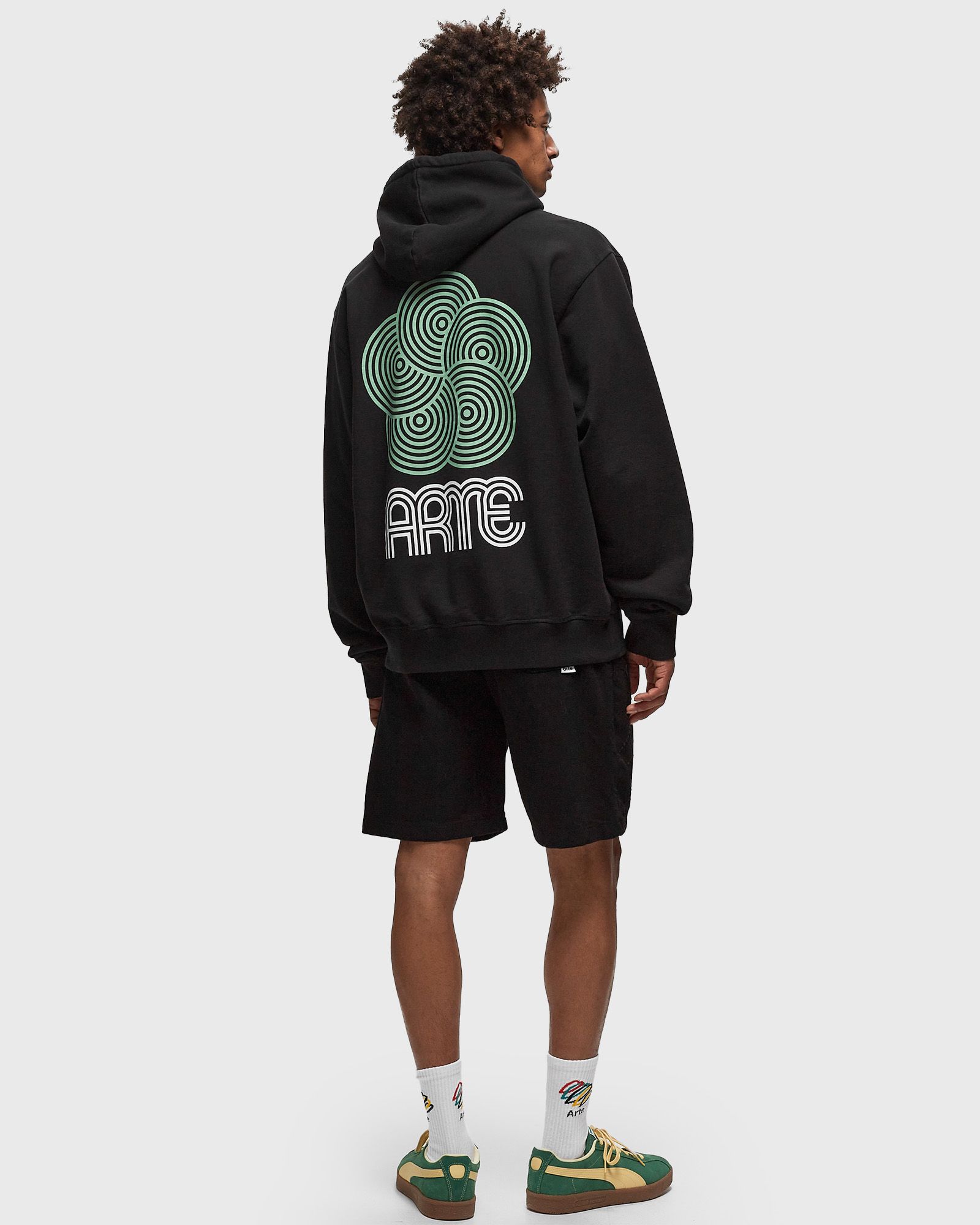 Circle Flower Back Front Print Hoodie