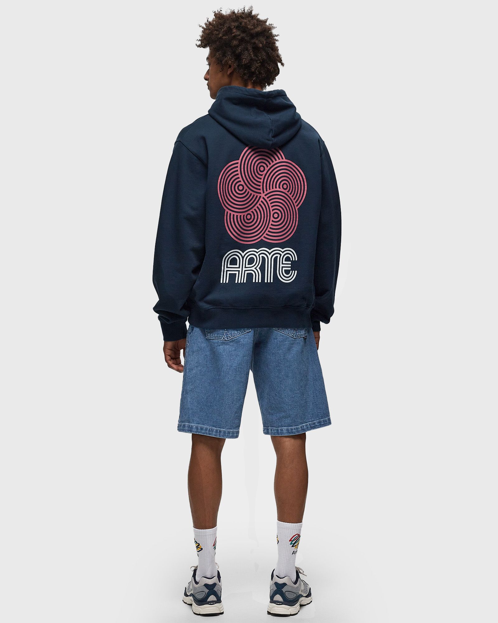 Circle Flower Back Front Print Hoodie