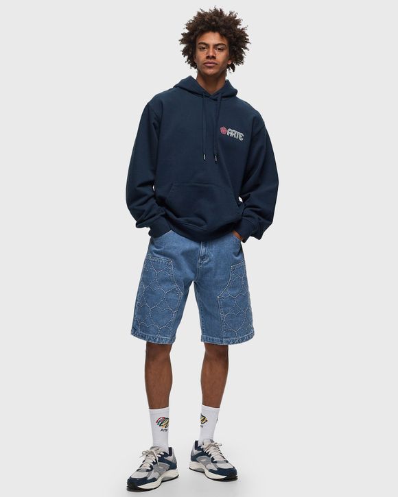 Arte Antwerp Circle Flower Back Front Print Hoodie Blue