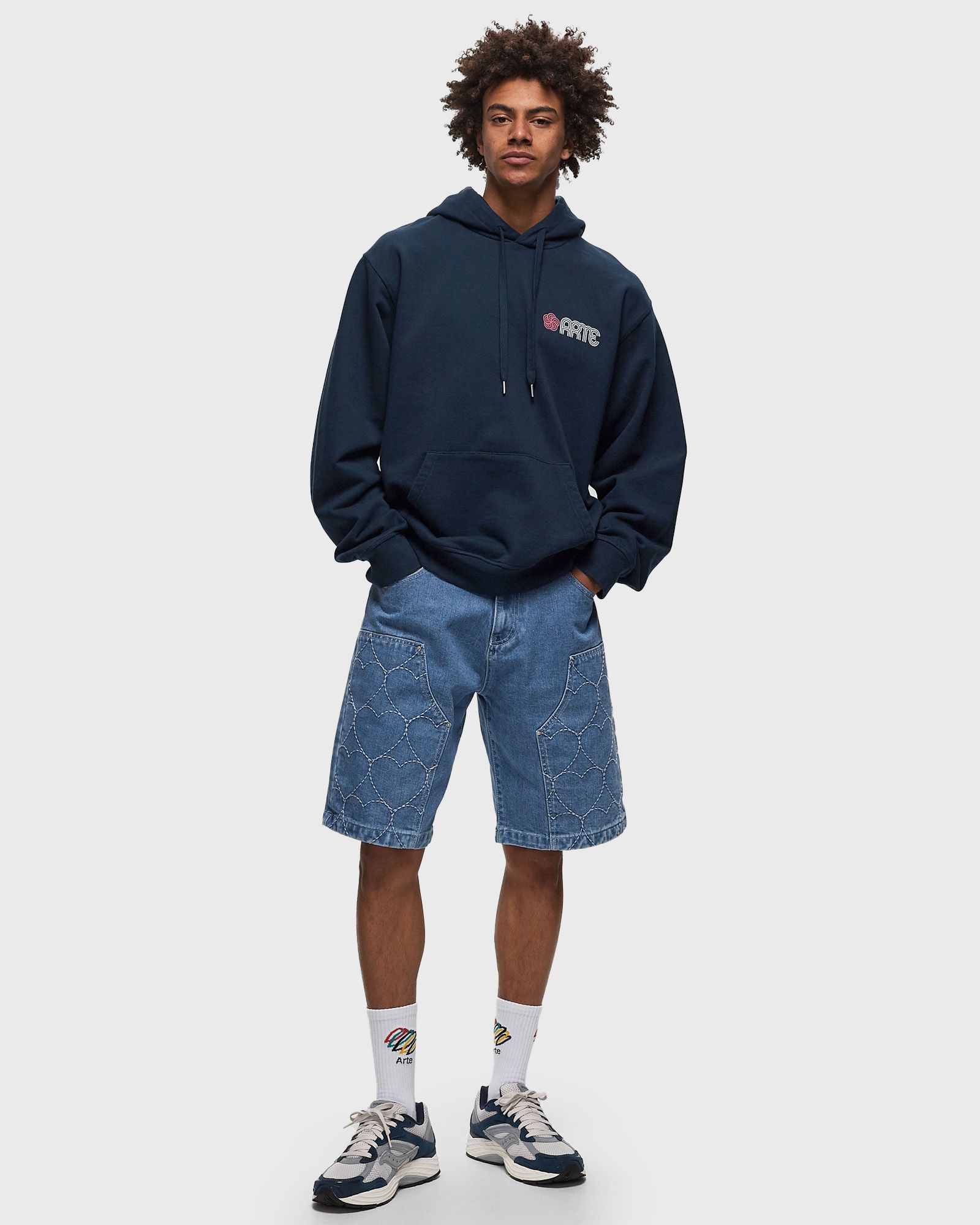 Circle Flower Back Front Print Hoodie