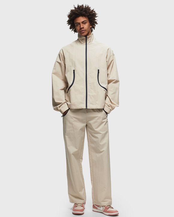 Arte Antwerp Curve Zipper Track Pants Beige - CREAM/NAVY