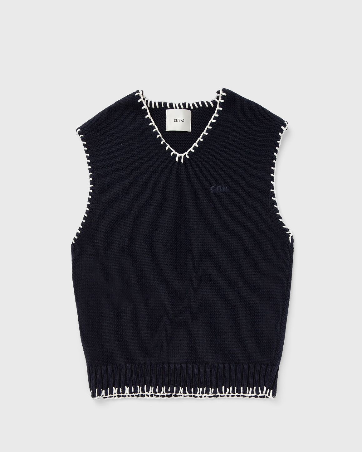 【GRAVER】23SS★ Baseball Black Logo Embroidery Knit Vest CVA024035_02_CHROME_HEARTS_Bla