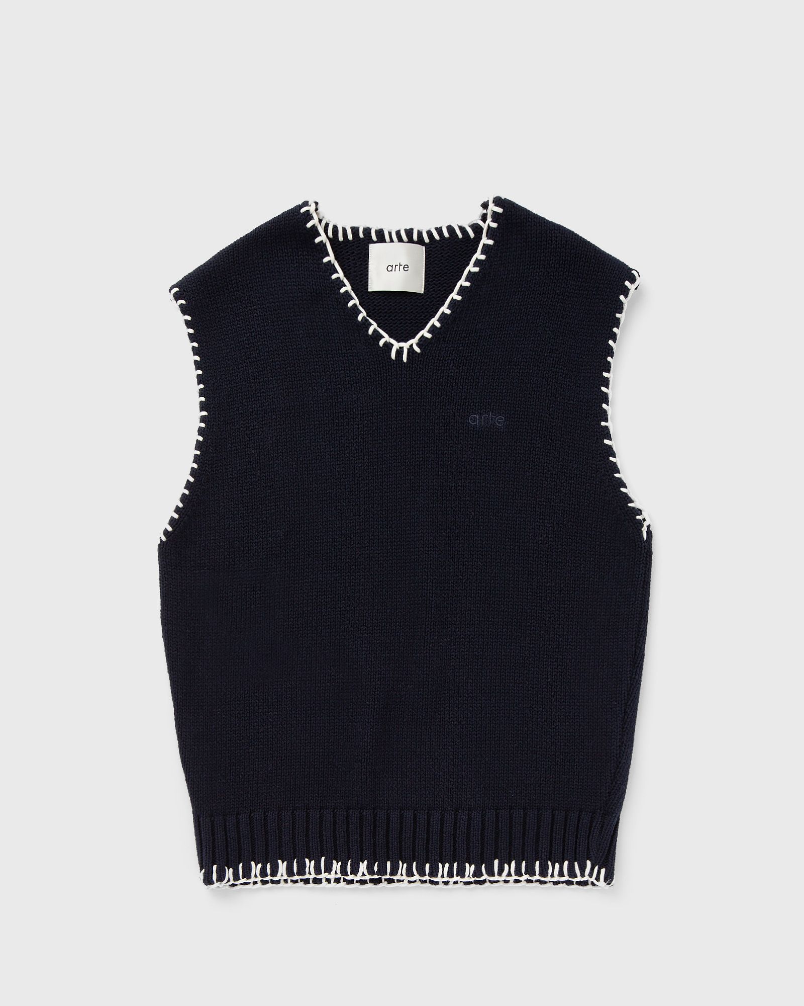 Baseball Stitch hem knit Vest