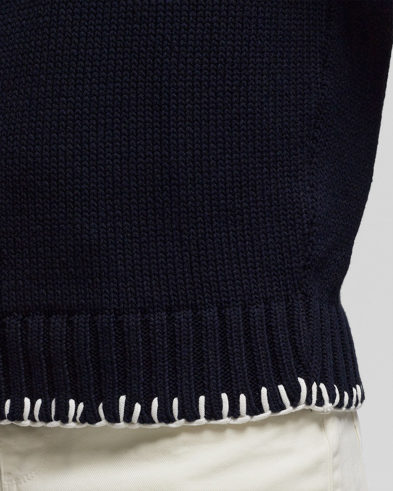 Baseball Stitch hem knit Vest