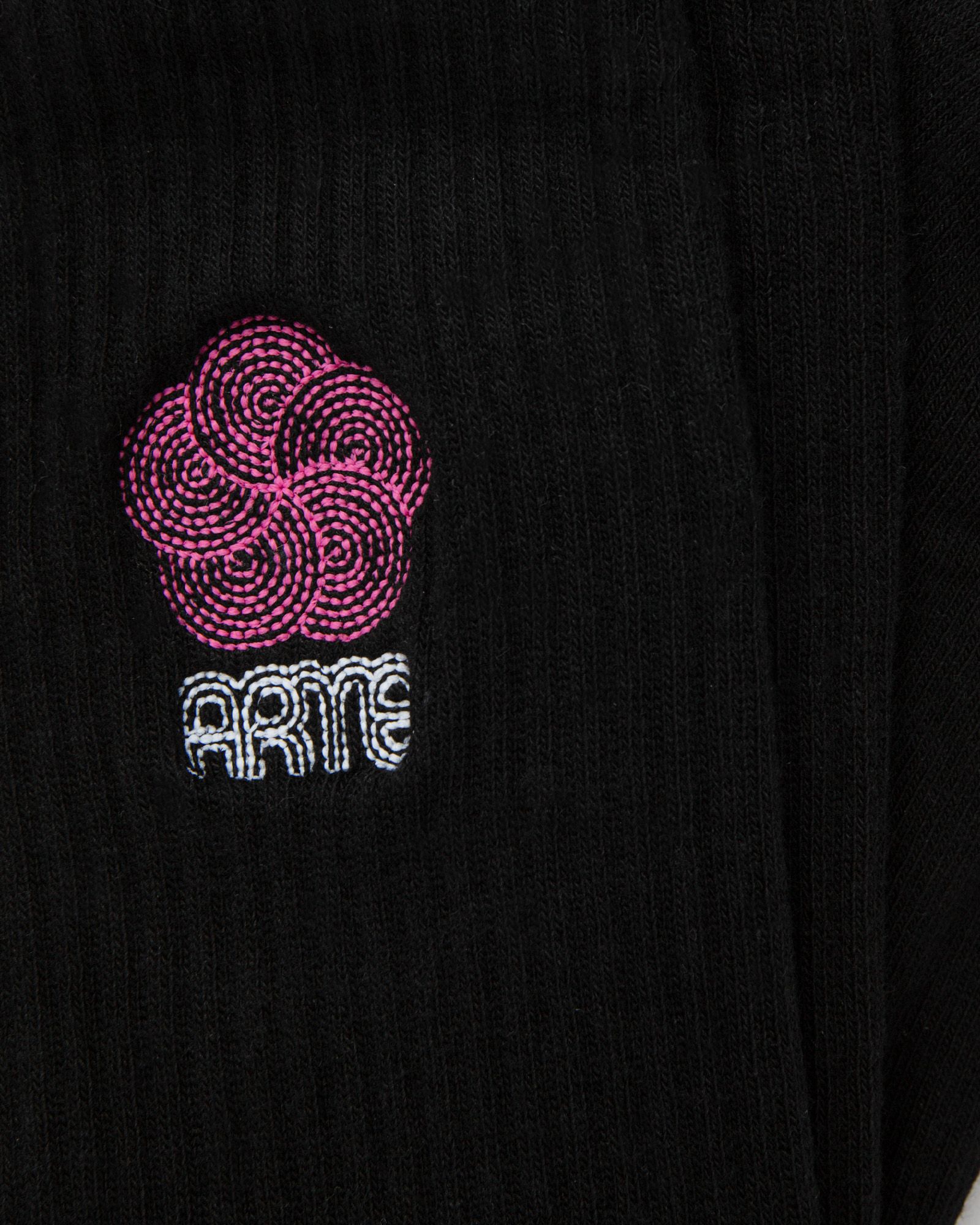 Circle Flower Print Embroidery Socks