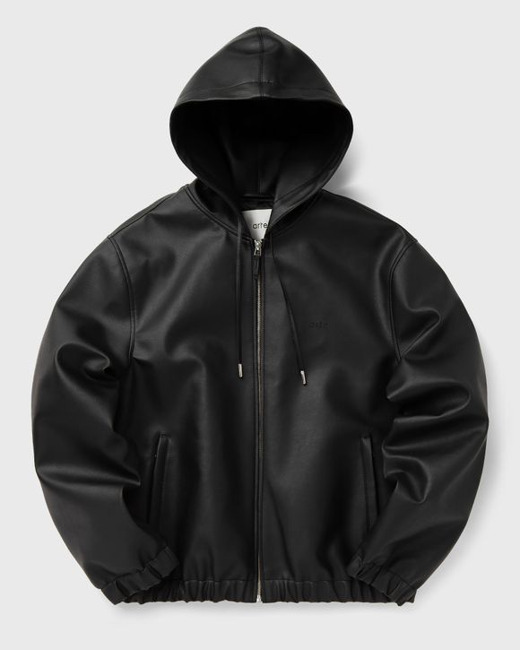 Hoodie Leather Jacket
