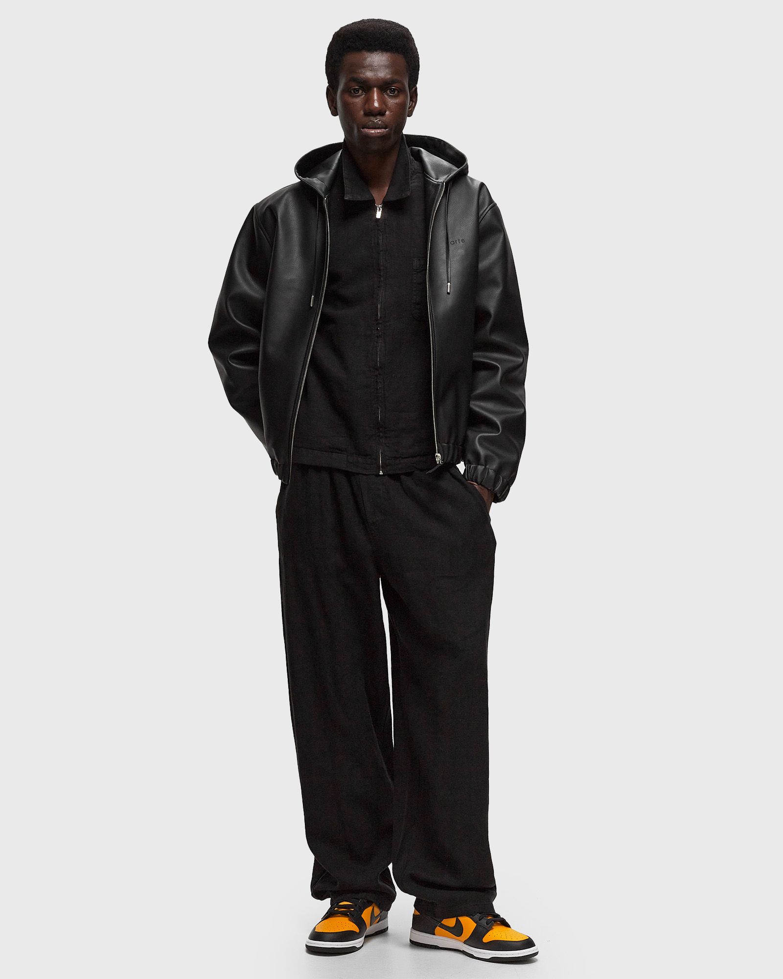 Hoodie Leather Jacket