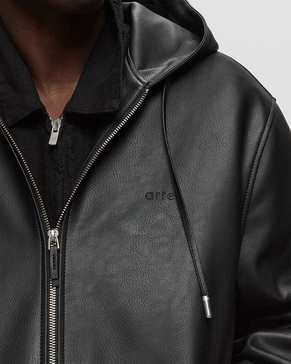 Hoodie Leather Jacket