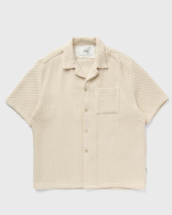 OAS Ecru Cuba Waffle Shirt Beige | BSTN Store