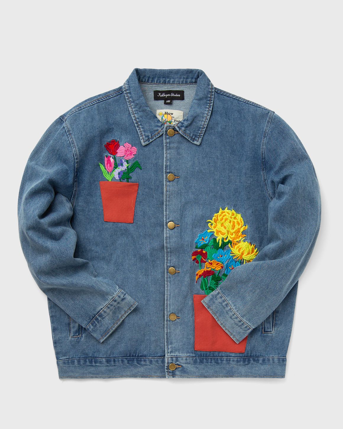 KidSuper Studios Flower Pots Denimn Jacket Blue | BSTN Store