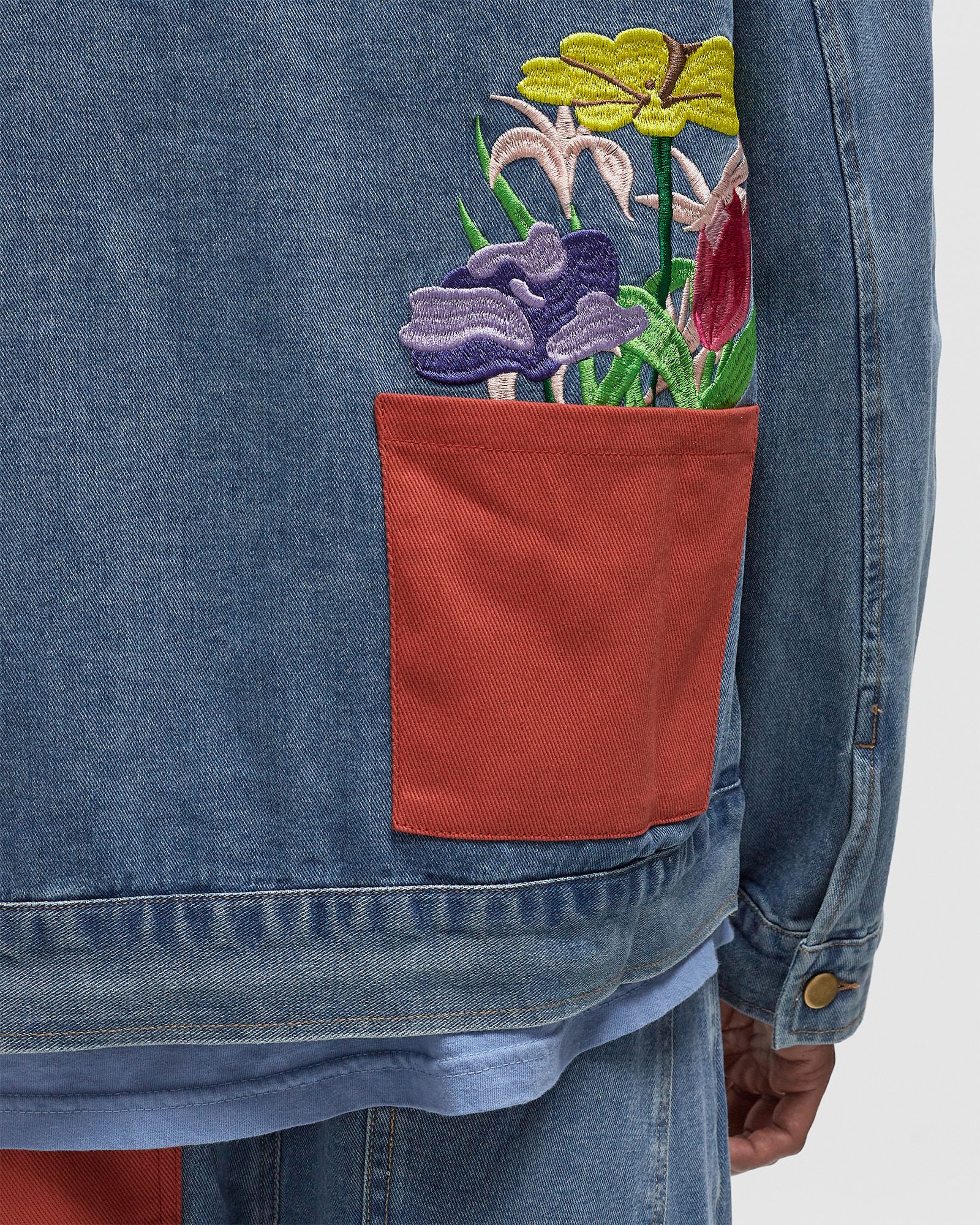 Flower Pots Denimn Jacket