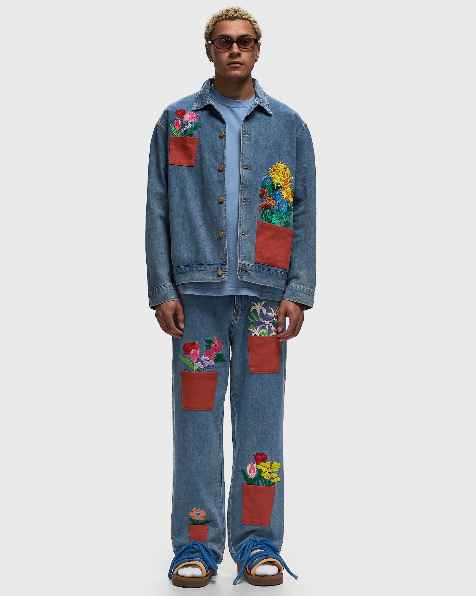 Flower Pots Denim Jeans
