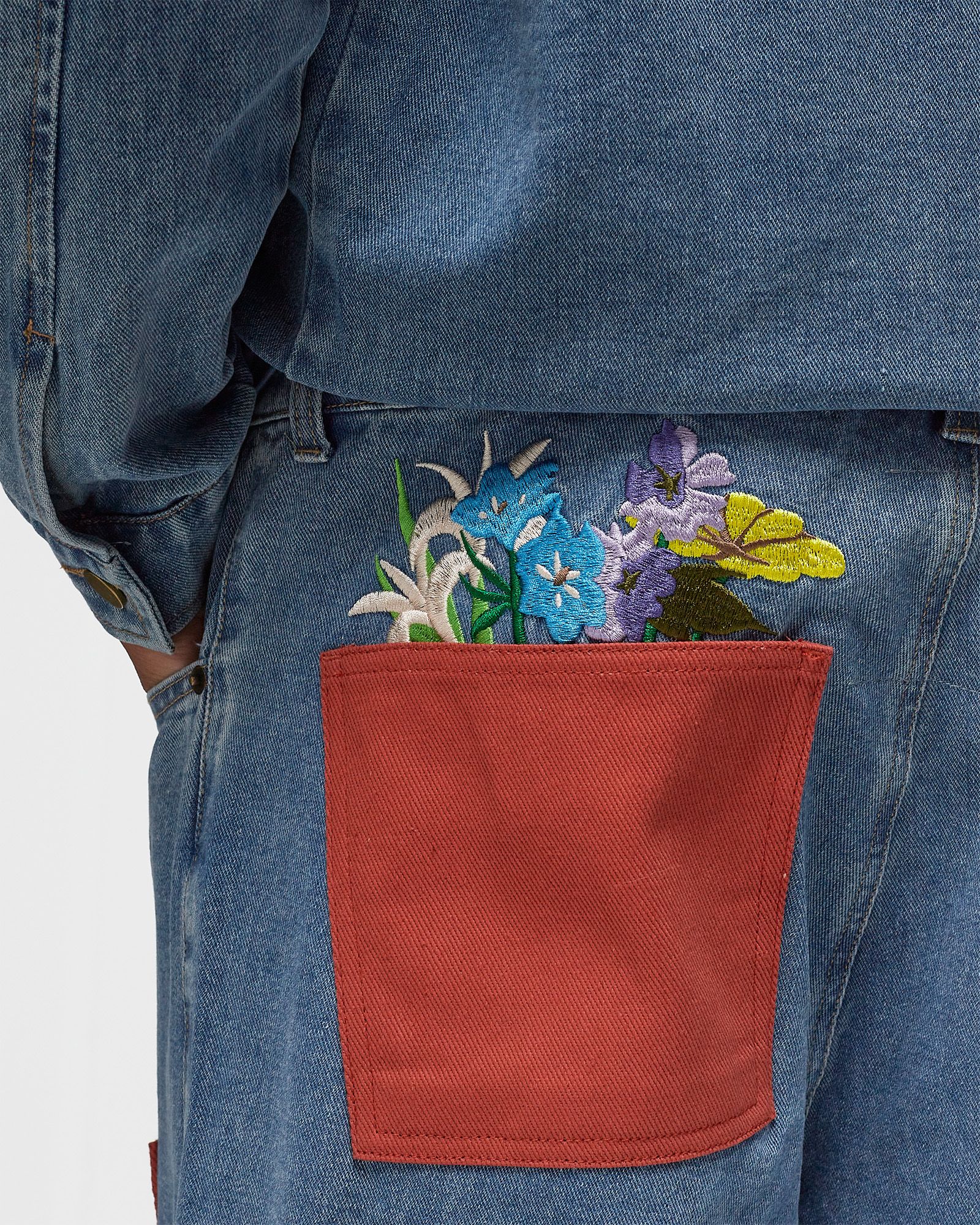 Flower Pots Denim Jeans