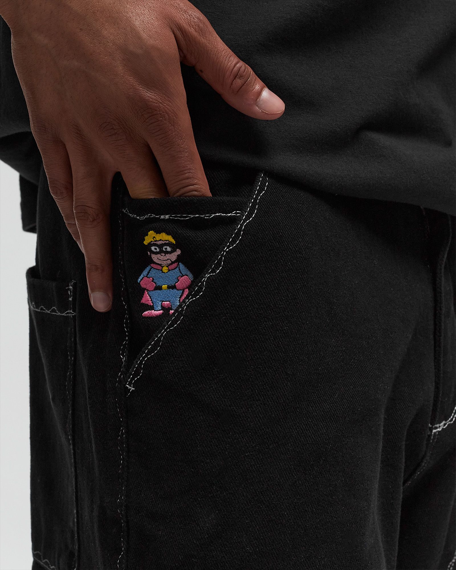 Messy Stitched Work Pants