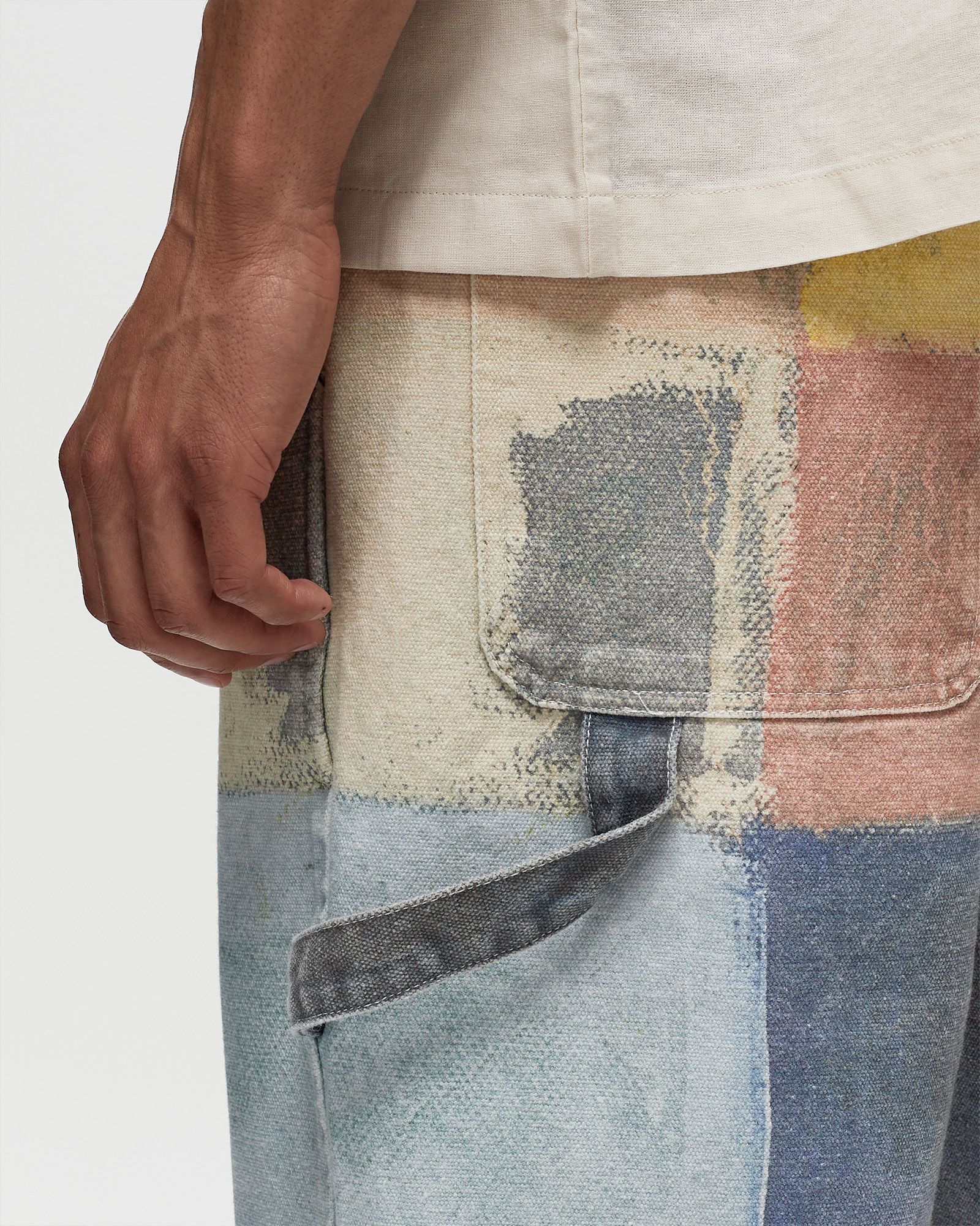 Checkered Painted Printed Work Pant