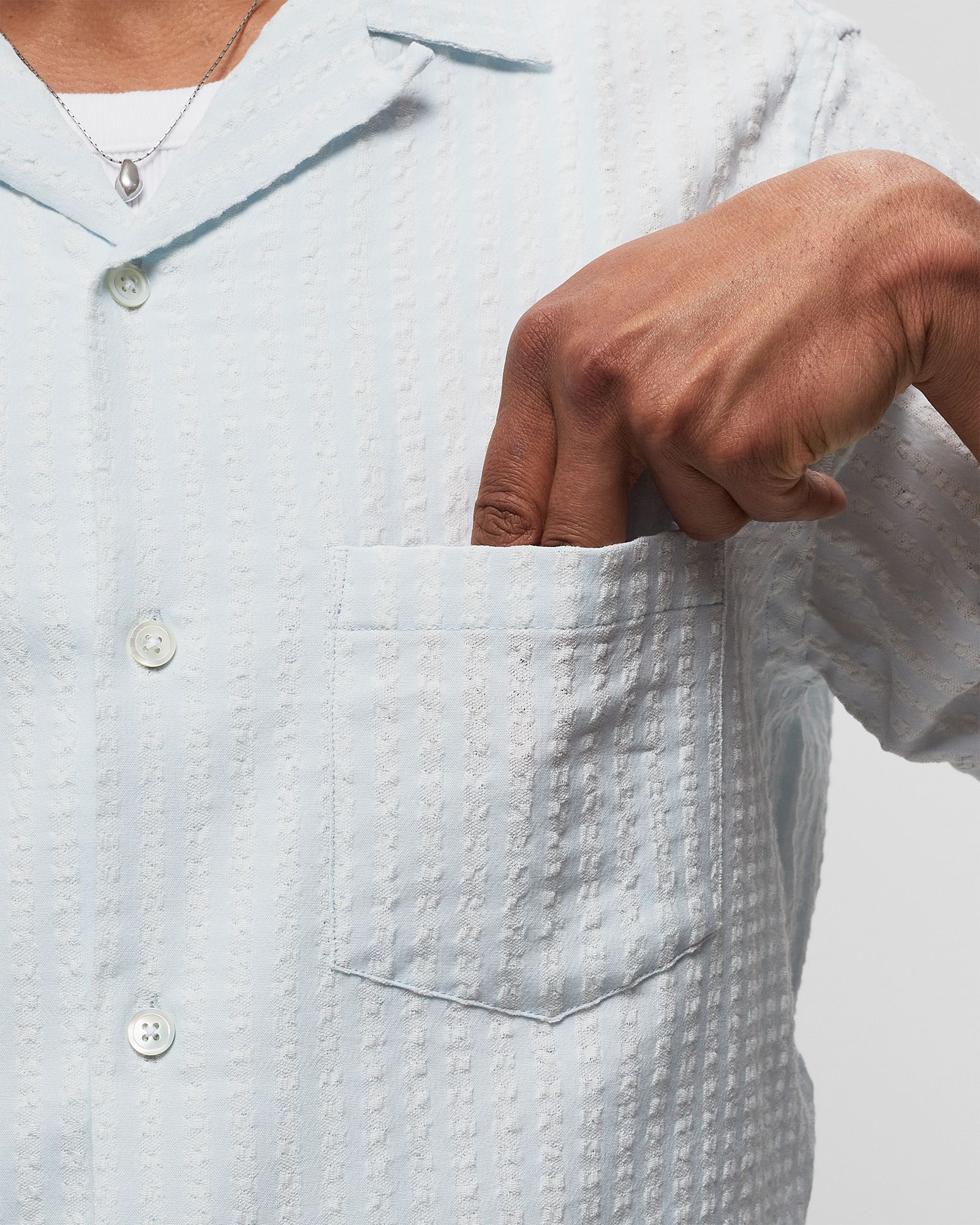 JACQUARD CHAMBRAY LIGHT BLUE