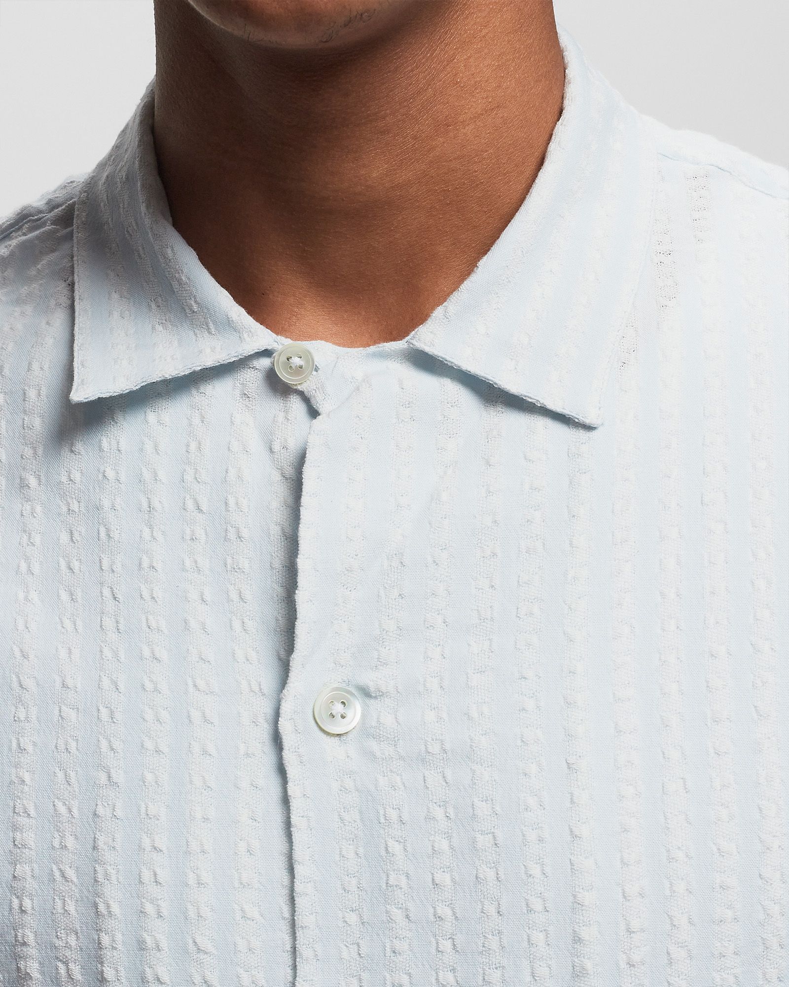 JACQUARD CHAMBRAY LIGHT BLUE