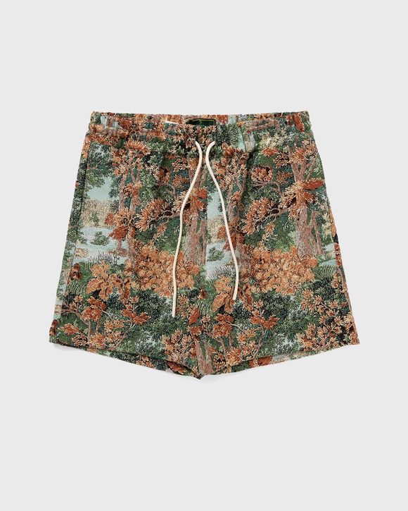 LES DEUX TAPESTRY SHORTS IN BLACK SURPLUS GREEN | Thred