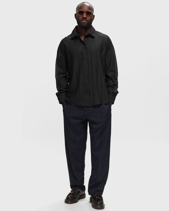 Thumbnail - OLIVE CROCHET L/S SHIRT