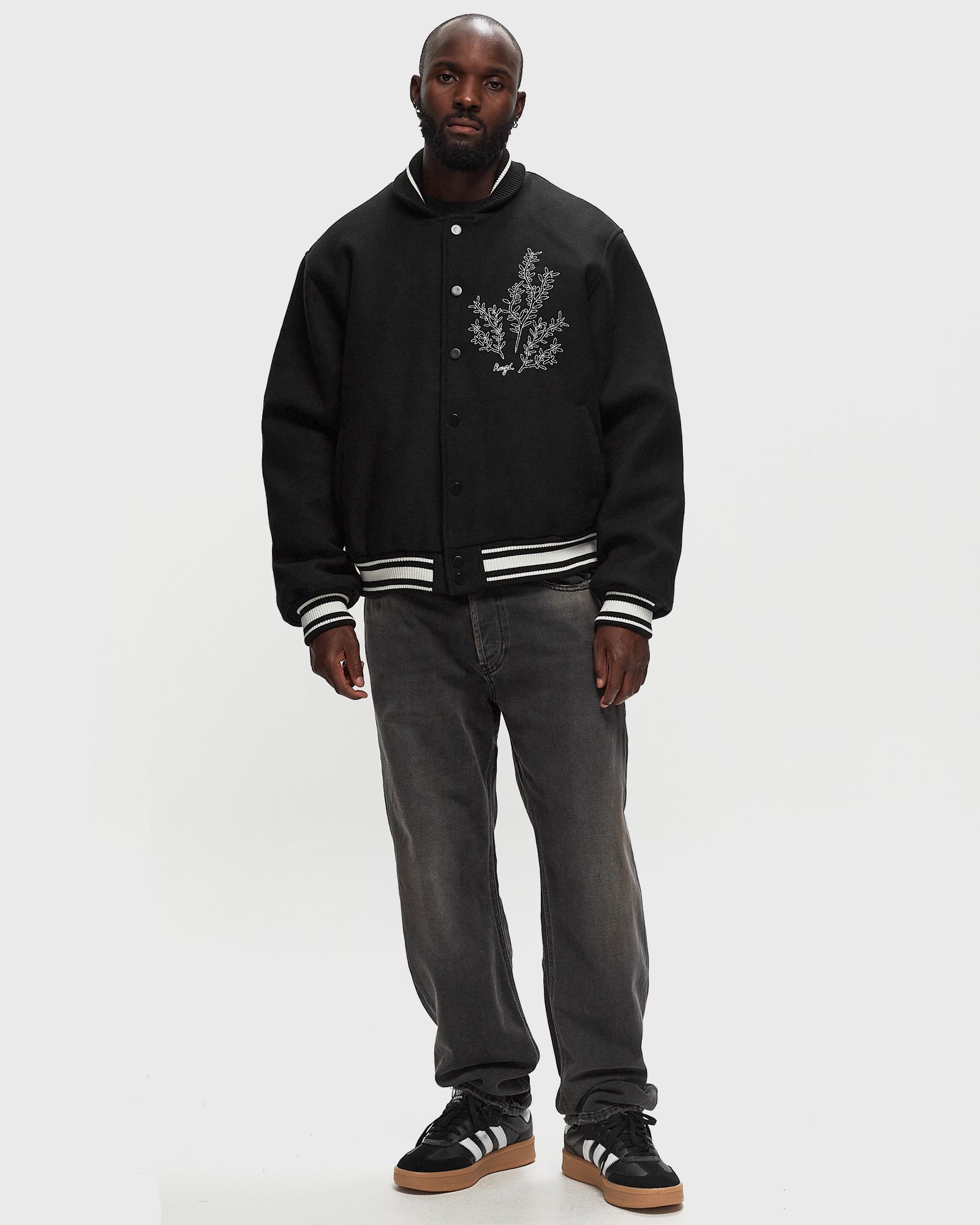 CROPPED VARSITY PEARL JACKET