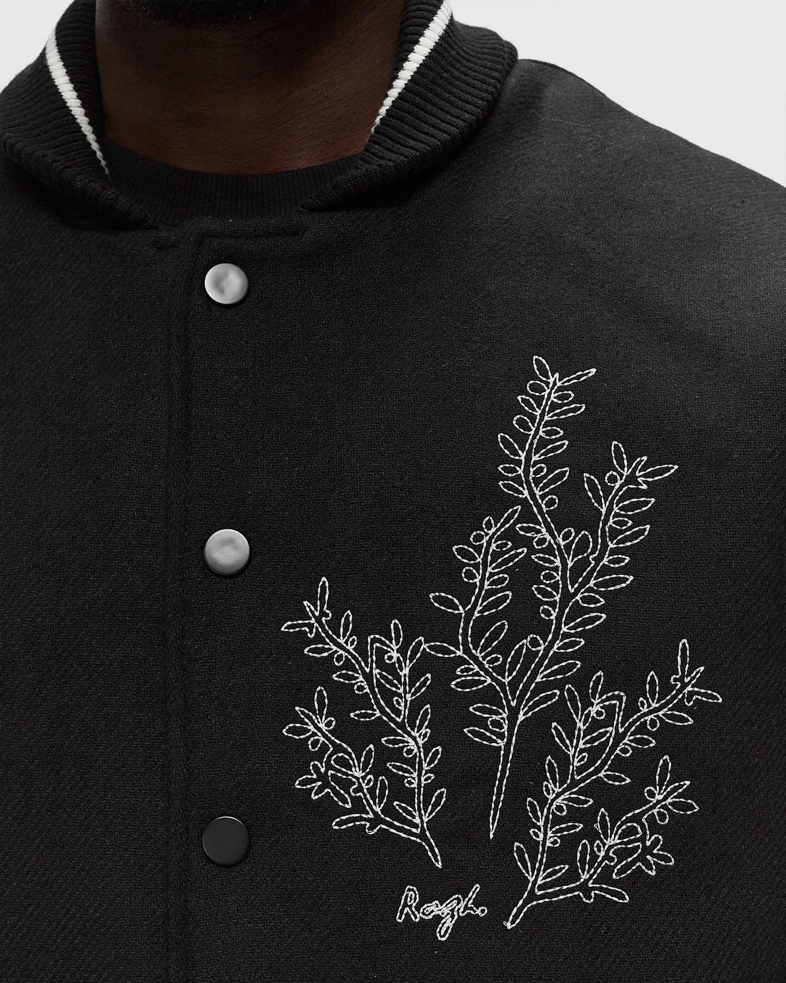 CROPPED VARSITY PEARL JACKET