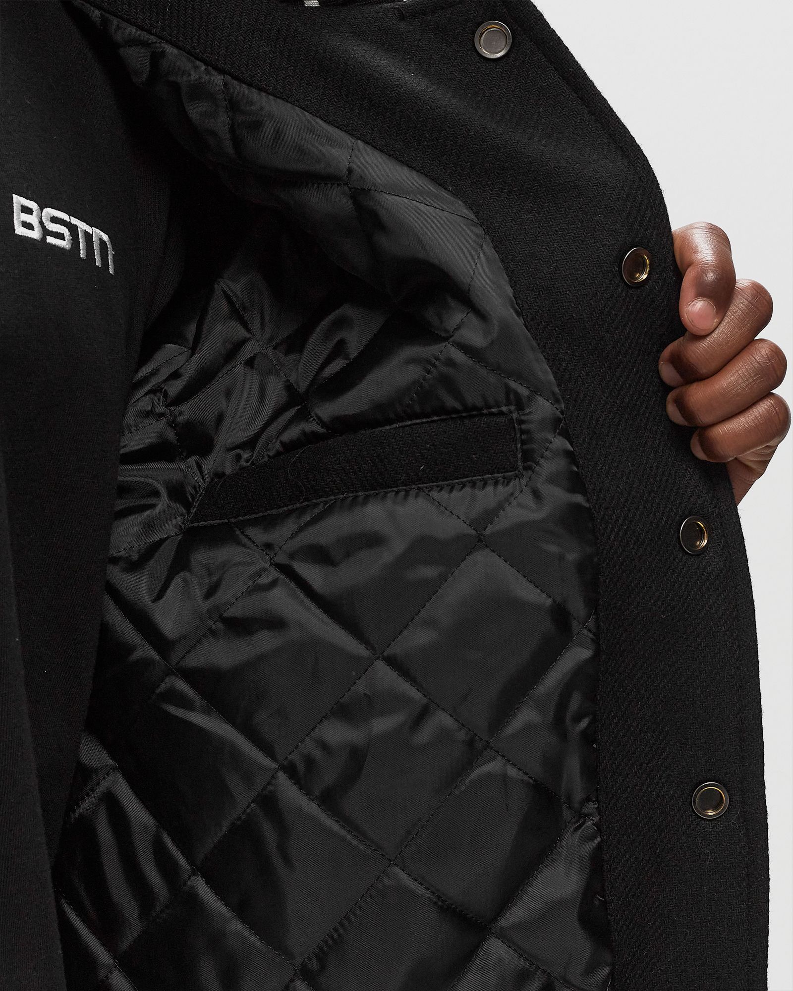 CROPPED VARSITY PEARL JACKET