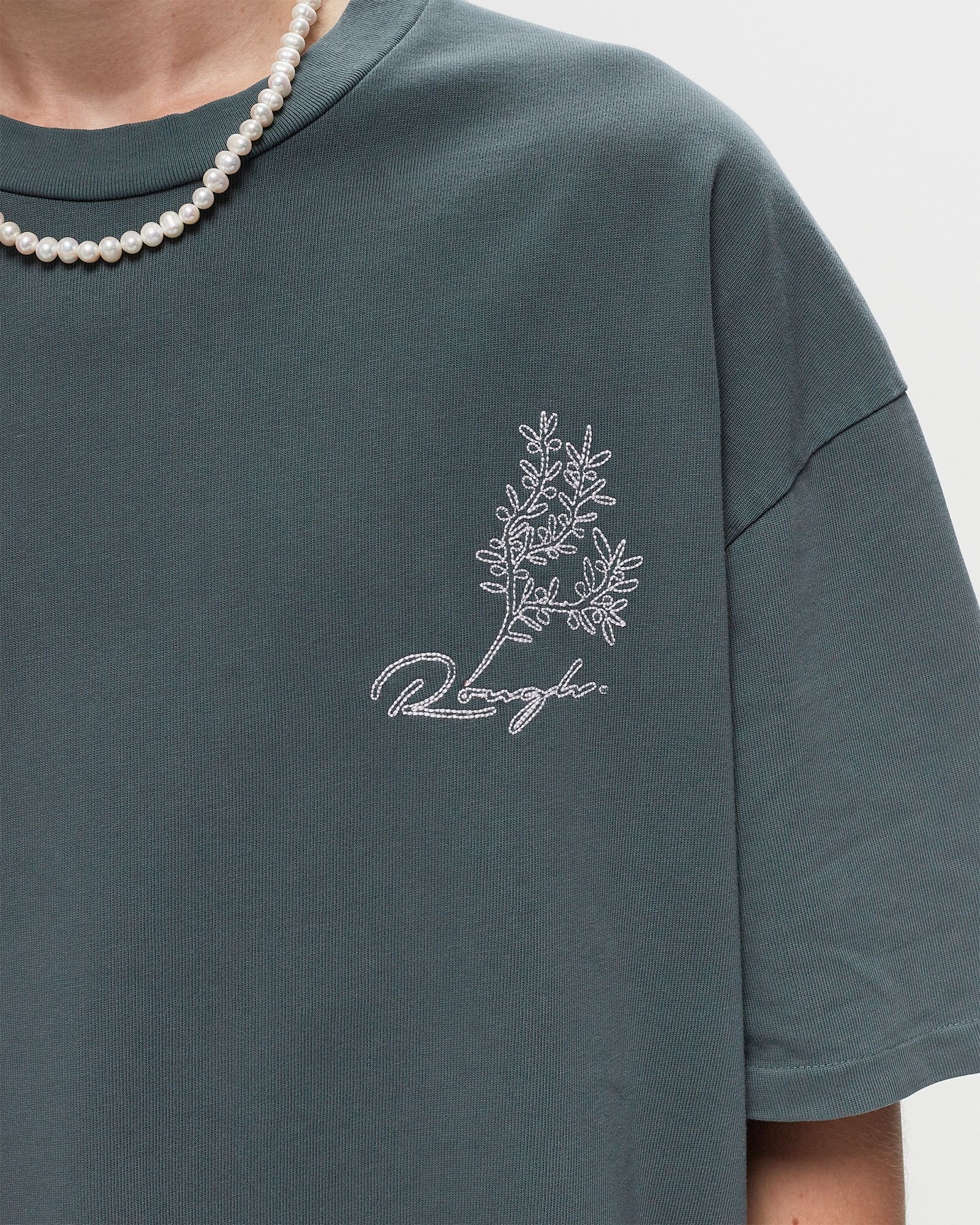 OLIVE STICHED TEE