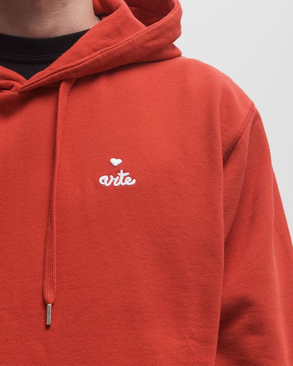 Arte Antwerp Small heart and logo Hoodie Red | BSTN Store