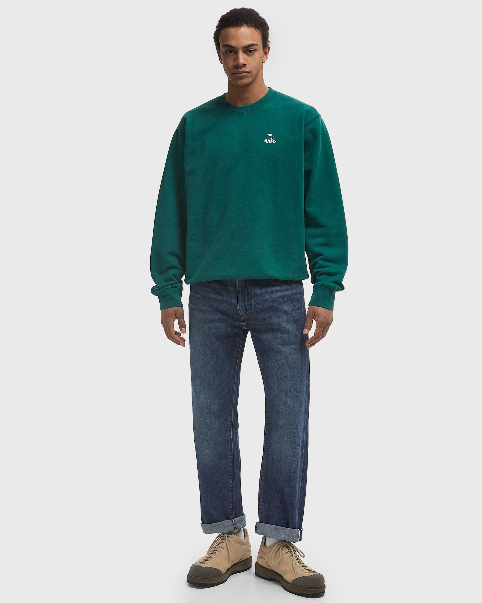 Small heart and logo crewneck