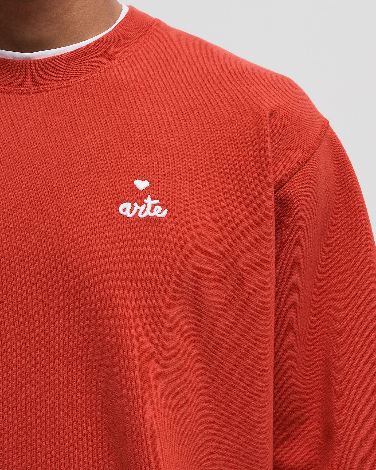 Small heart and logo crewneck