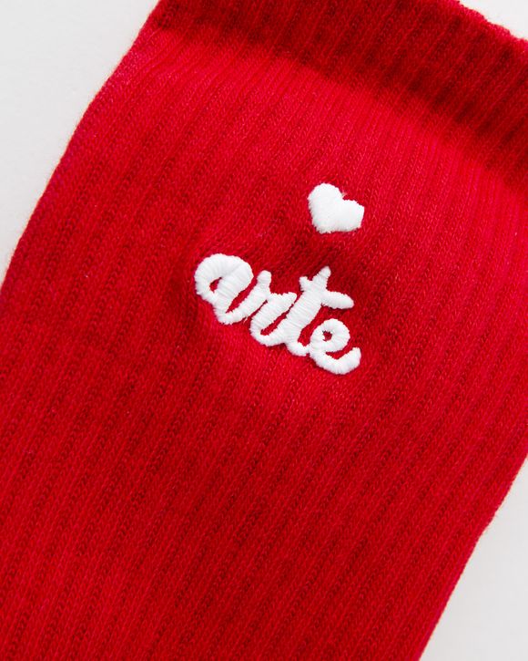 heart logo socks