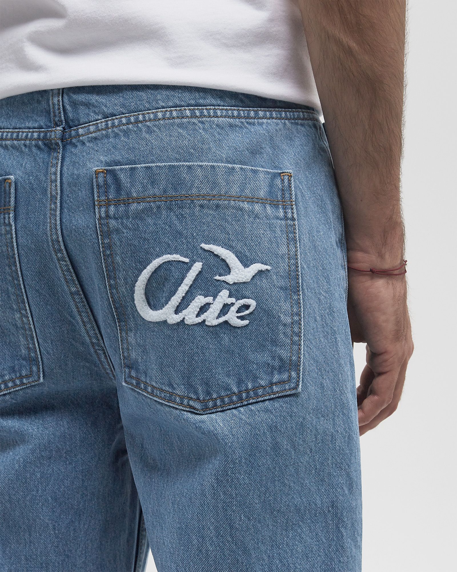 Denim Logo Bird pants