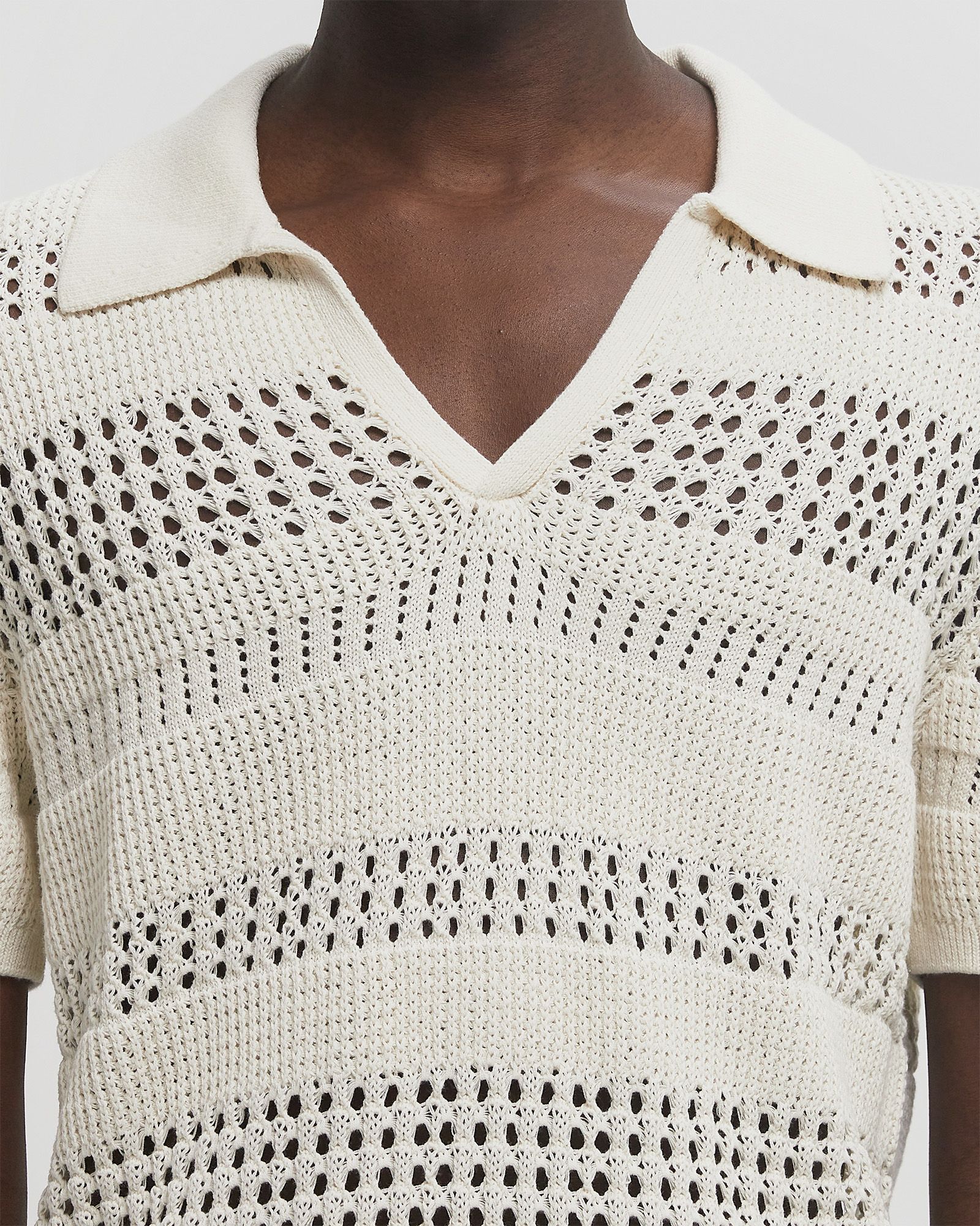 SIENA POLO STRIPE OPEN KNIT