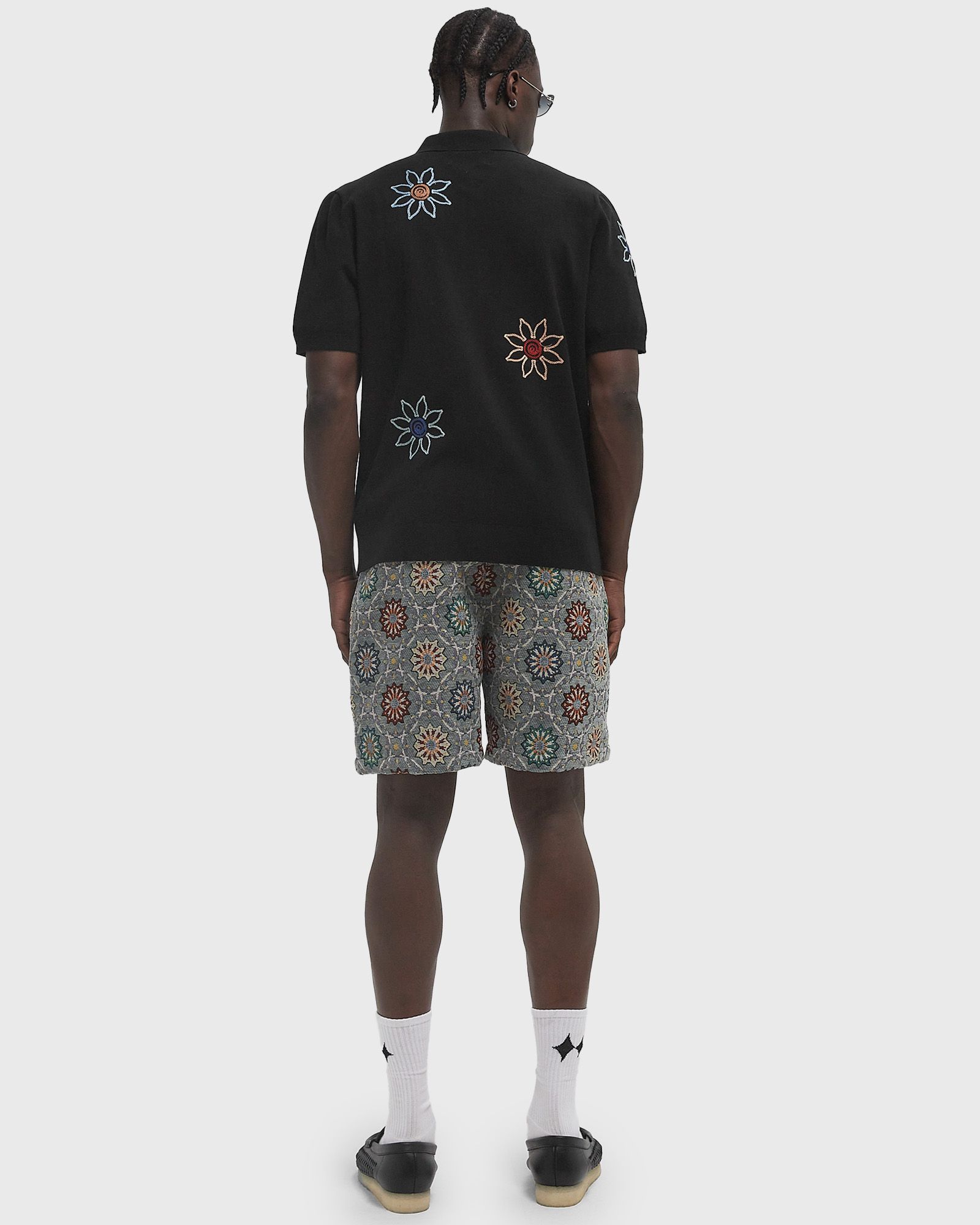 TELLARO SS SHIRT FLORAL EMBROIDERY