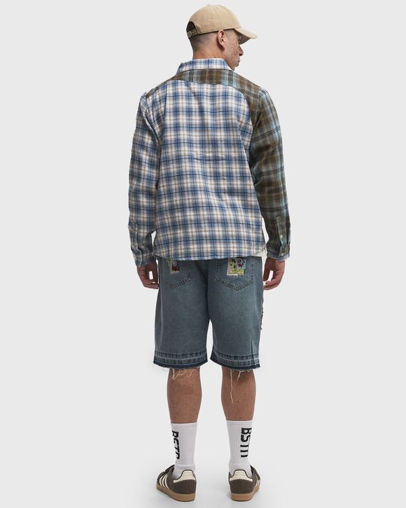 PATCHWORK FACE FLANNEL SHIRT