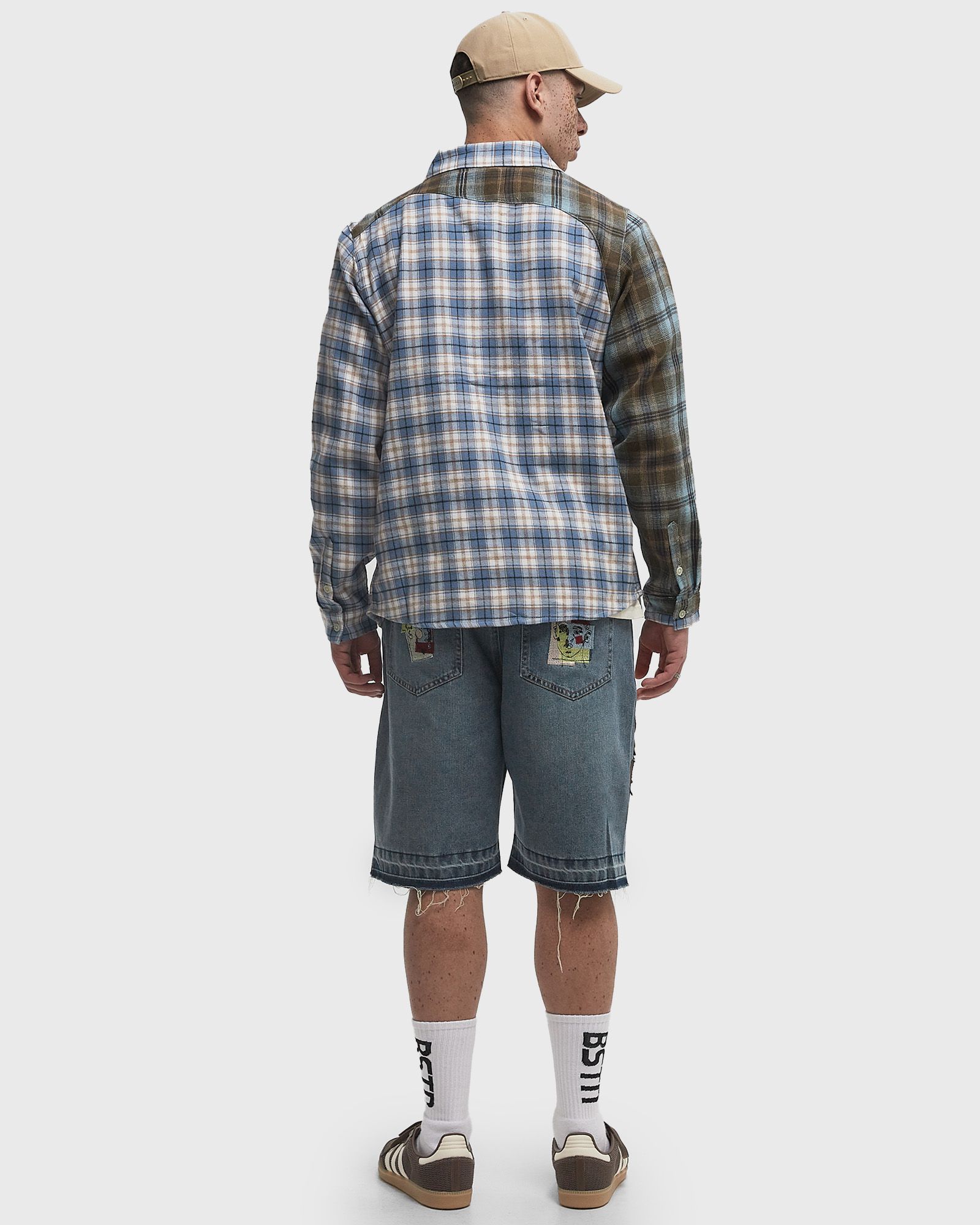 PATCHWORK FACE FLANNEL SHIRT