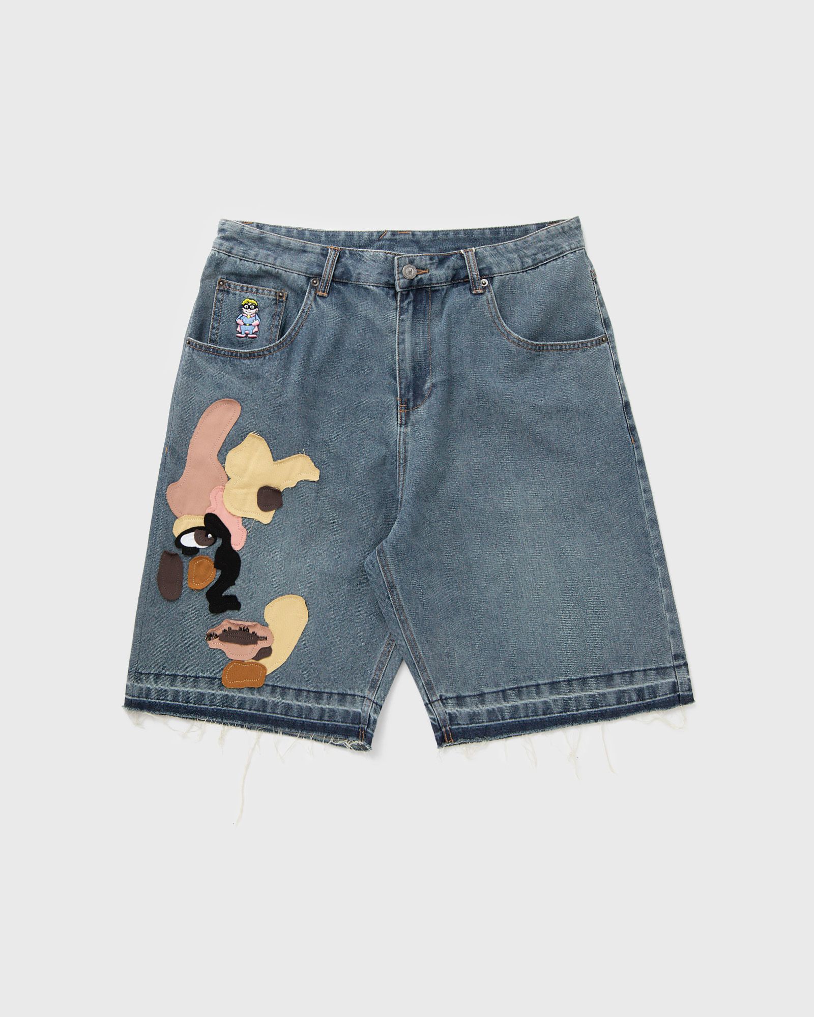 FACE PATCHWORK BAGGY SHORTS