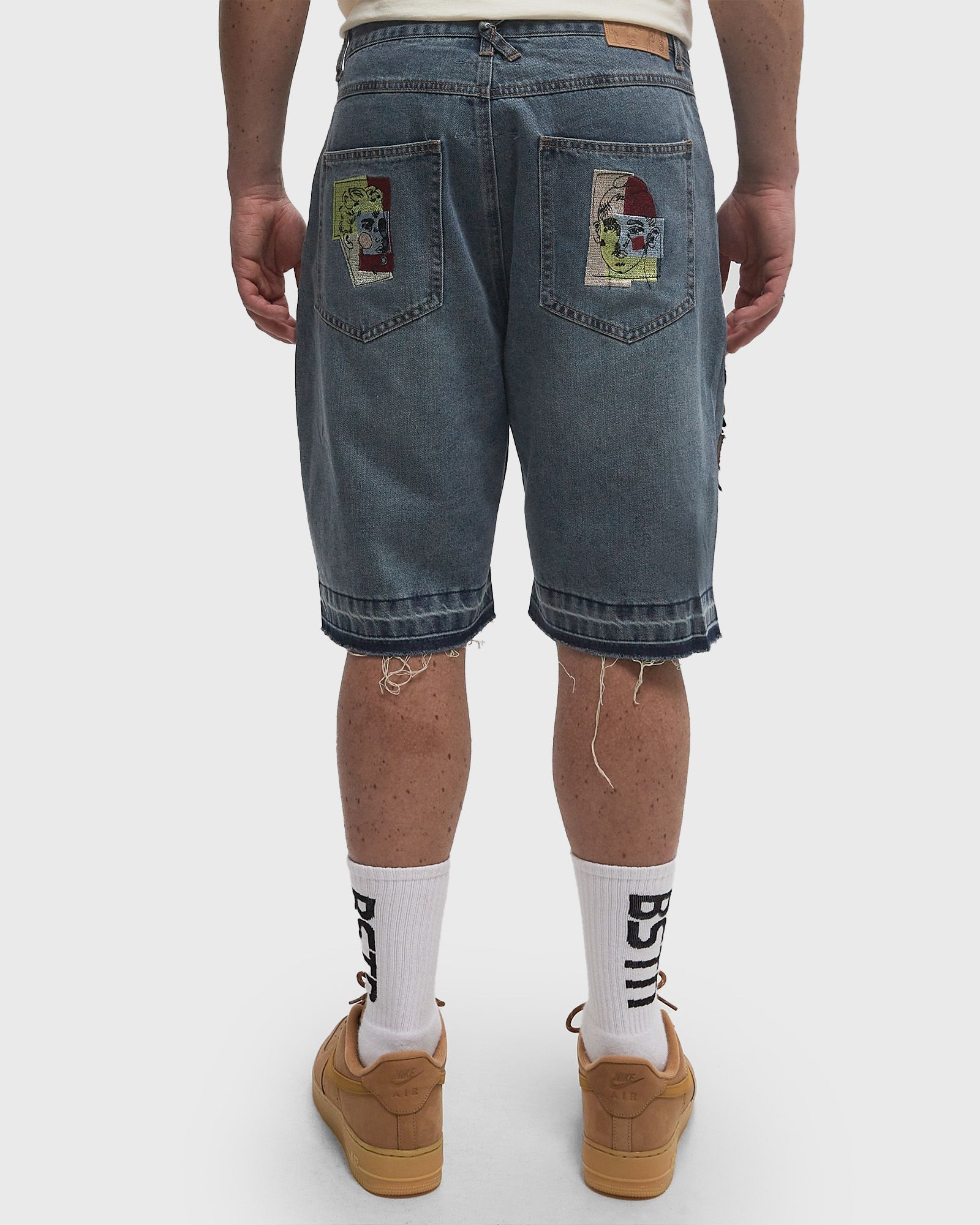 FACE PATCHWORK BAGGY SHORTS