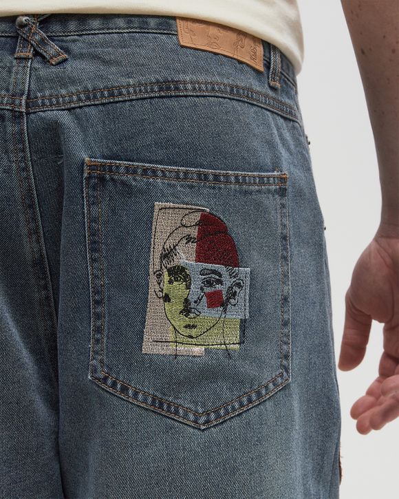 FACE PATCHWORK BAGGY SHORTS