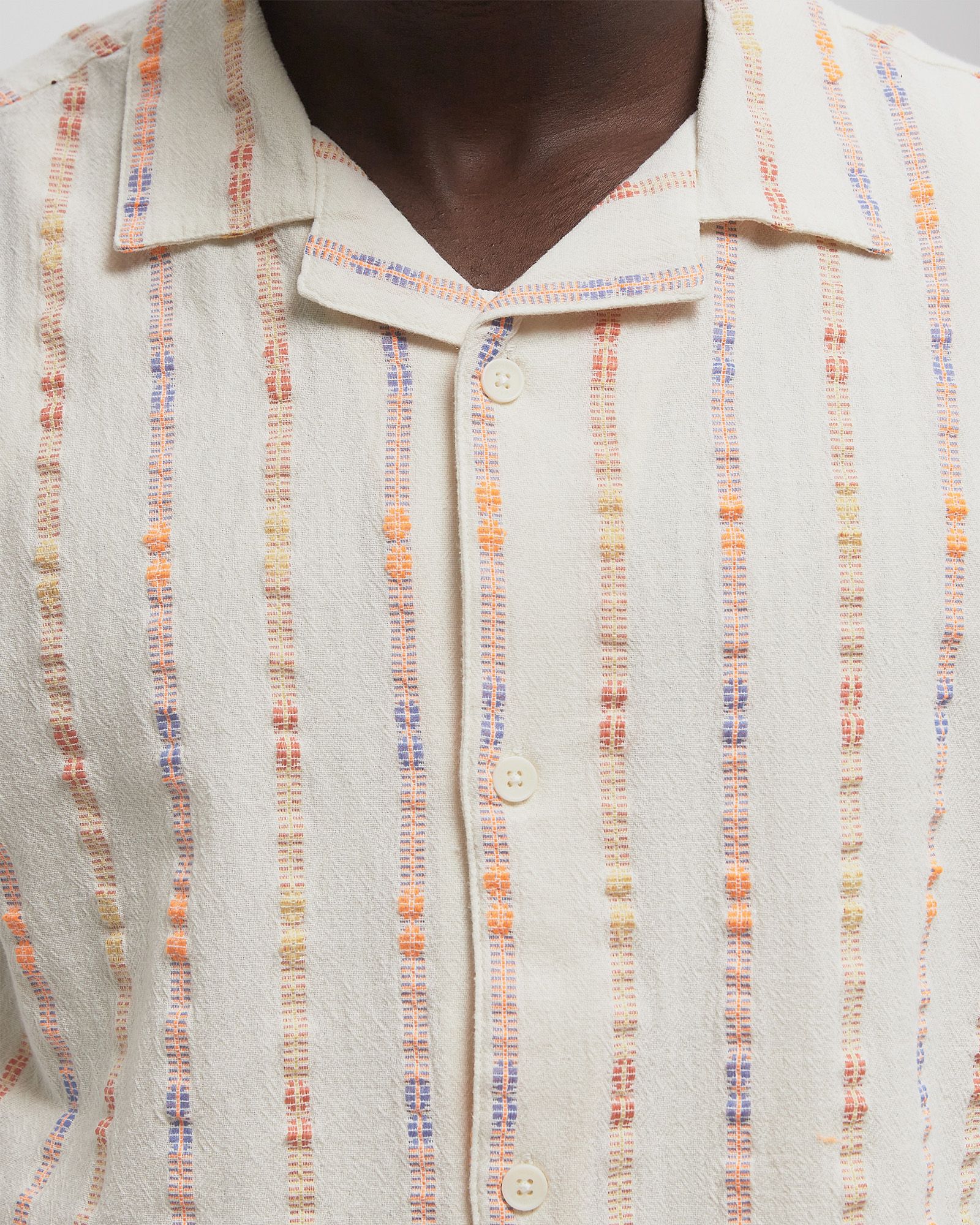 DIDCOT SS SHIRT MULTI LOOM STRIPE