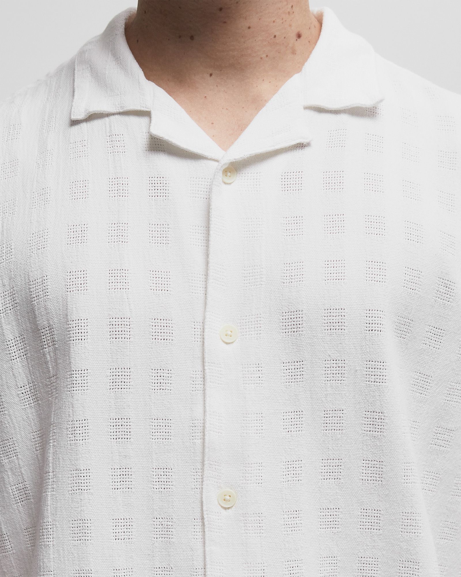 DIDCOT SS SHIRT OPEN WEAVE GRID