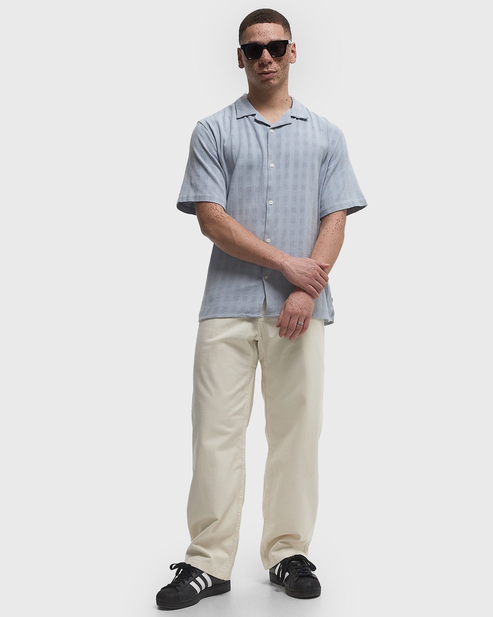 DIDCOT SS SHIRT OPEN WEAVE GRID