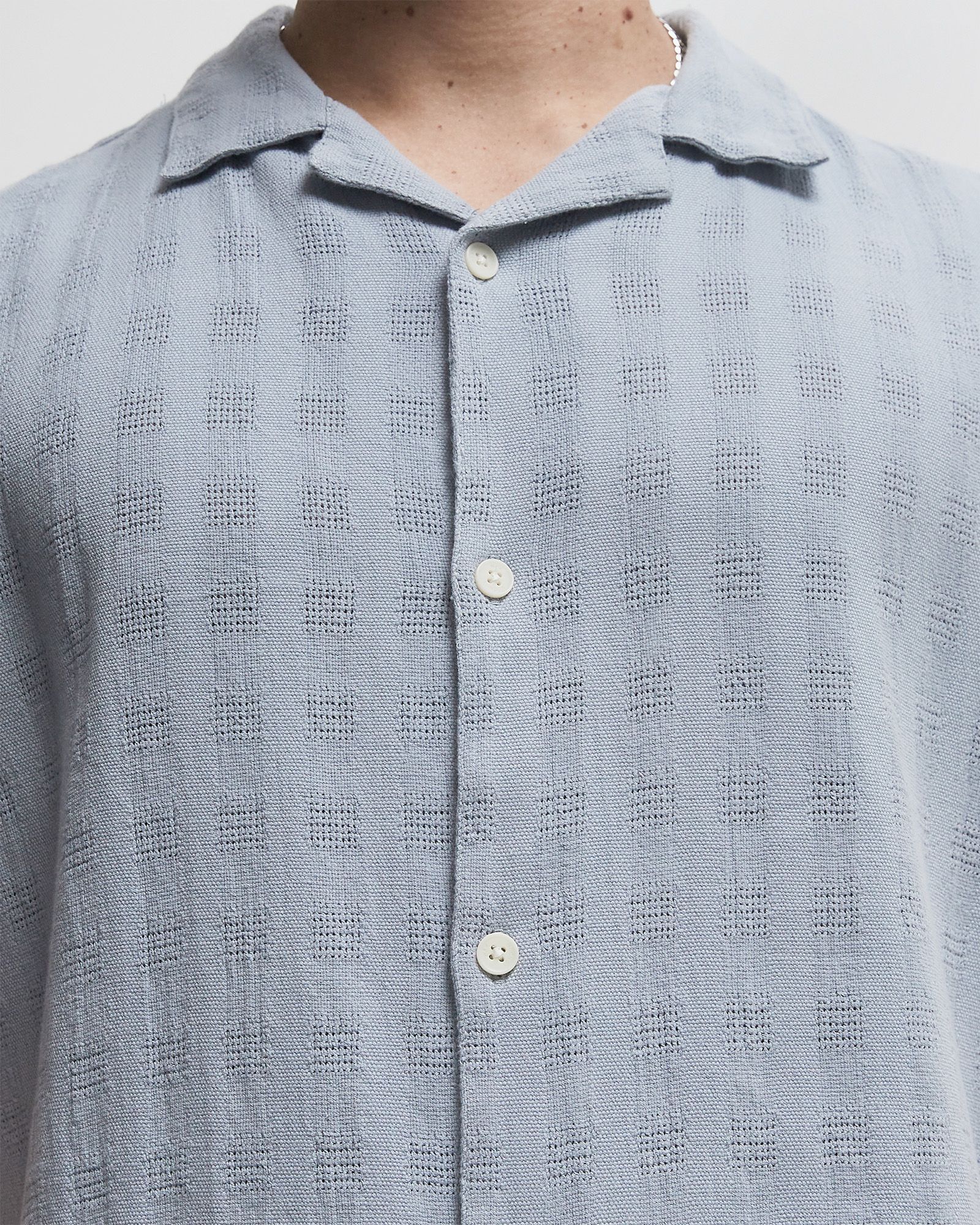 DIDCOT SS SHIRT OPEN WEAVE GRID