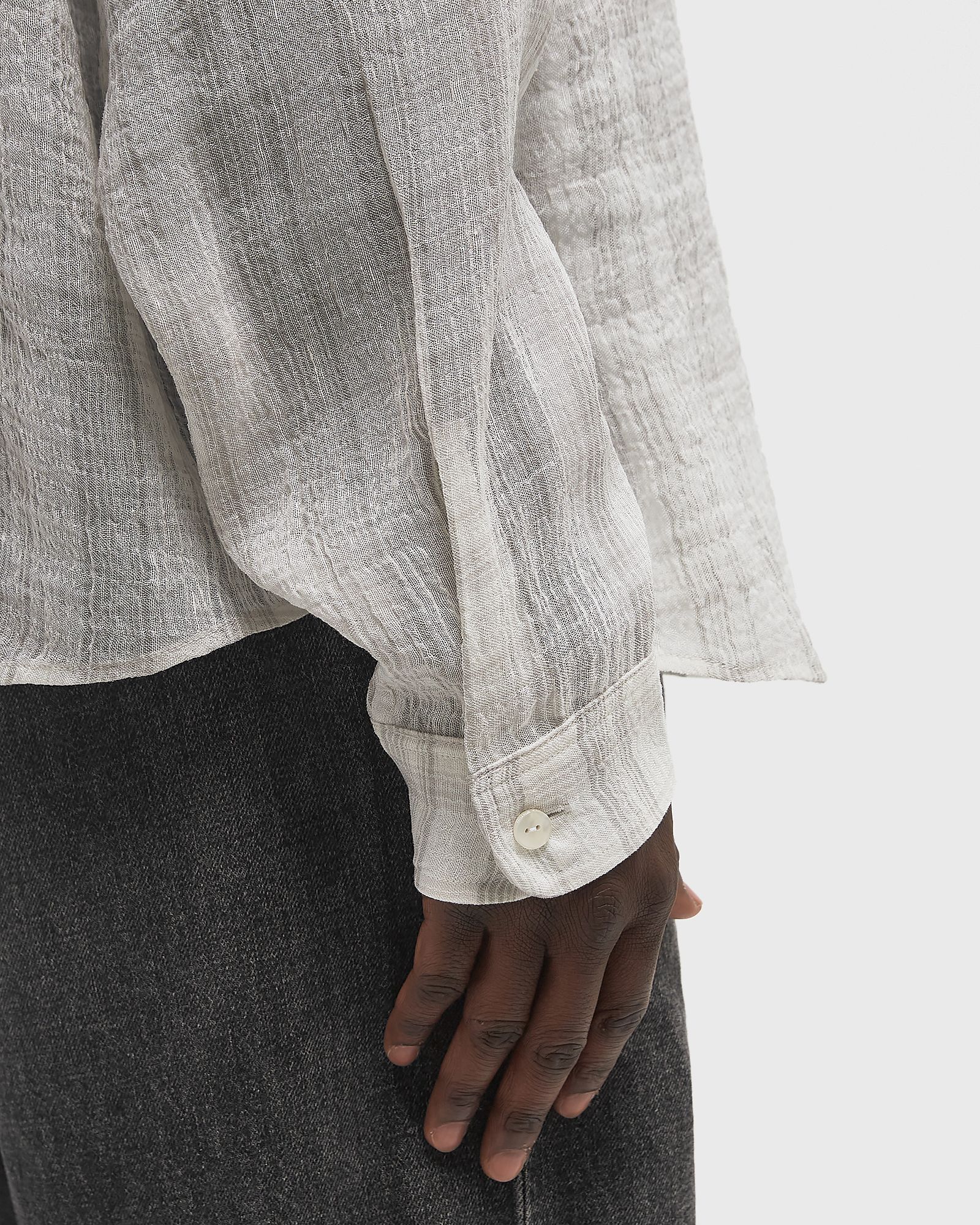 CHECKED SLUBBY SHIRT